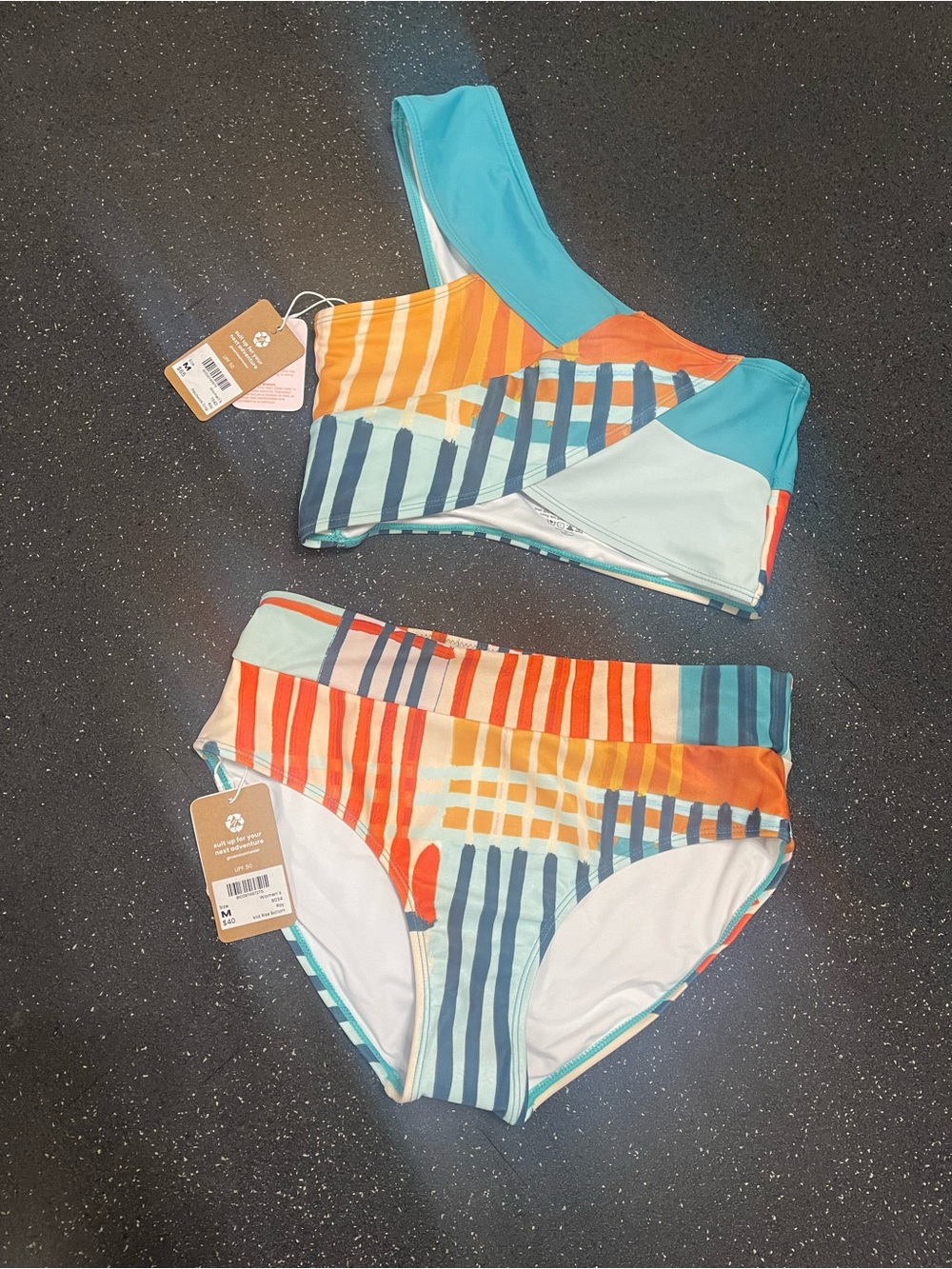 Nani Swimwear One-Shoulder Two-Piece Size Medium Swimsuit NEW